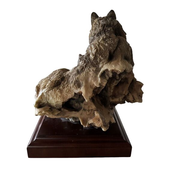 Mill Creek Studios Tenderfoot Wolves Wood Base Mom And Cub By Randall Reading - Picture 5 of 11